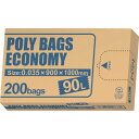 【メーカー在庫あり】 PBEN90200 オルディ(株) オルディ ポリバッグエコノミーBOXゴミ袋 90L 0.035mm 透明 PBE-N90-200 HD店(3)