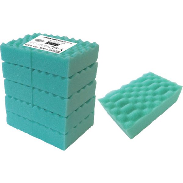 【メーカー在庫あり】 Y02 キクロン(株) キクロン カラースポンジ10Pグリーン Y-02 HD店