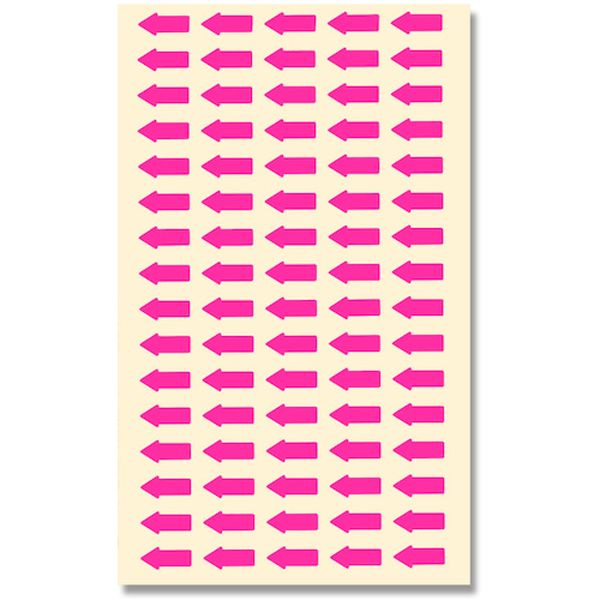 【メーカー在庫あり】 (株)シモジマ HEIKO タックラベル 矢印 No.639 蛍光ピンク 6×13 160枚入り 007062123 HD店