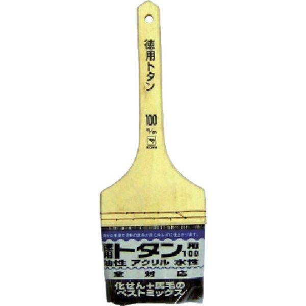 ・とじ式の刷毛です。・初心者からベテランまで扱いやすい刷毛です。・トタン用。・刷毛幅(mm)：100・トタン用ハケ・毛材:馬毛、豚毛、化繊・生産国 中国・JANコード 4972883195981・質量 110g・コード：806-6126 ・品目：1959819598楽天 HD店
