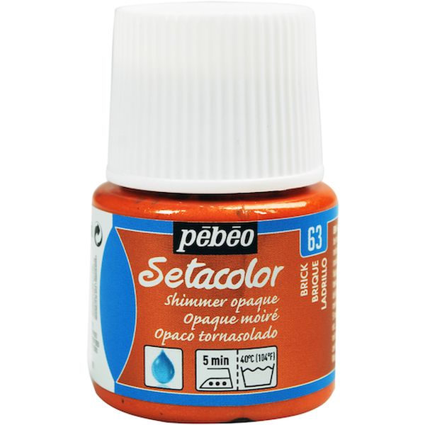 Paint - 【メーカー在庫あり】 ペベオ・ジャポン(株) ペベオ 布用水性アクリル絵具セタカラーシマー 45ml ブリックレッド 295063 HD店