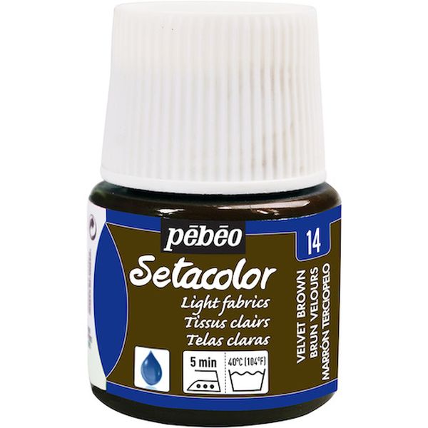 【メーカー在庫あり】 ペベオ・ジャポン(株) ペベオ 布用水性アクリル絵具セタカラー透明色 45ml ベルベットブラウン 329014 HD店