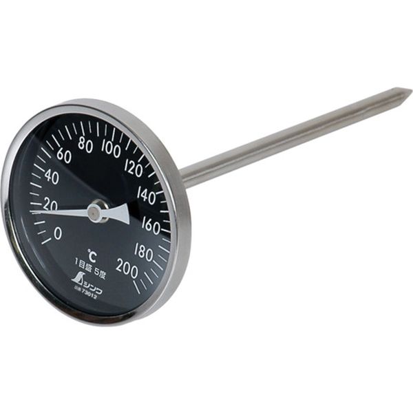 【メーカー在庫あり】 シンワ測定(株) シンワ 温度計 V-4 丸T字型 0〜200℃ 白目盛 73012 HD店(4)