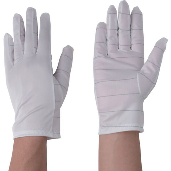 ・静電気を防止します。・サイズ：L・全長(cm)：約23.5・入数：1袋(10双入)・材質：手の平：表面/PU(ポリウレタン)100％(PUフィルムでラミネート)、裏面/ポリエステル100％(天竺編)(カーボン)炭素繊維織込、甲部：ポリエステル100％(特殊加工によりホコリ防止用樹脂止)・クラス目安：クラス1000以下・ケース入数量：10双/袋×100袋入・使い捨てタイプ・生産国 日本・JANコード 4967366409631・コード：821-7369 ・品目：7416027-416-02楽天 HD店