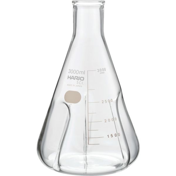 【メーカー在庫あり】 BSF3LSCI ハリオサイエンス(株) HARIO バッフル付き三角フラスコ3000ml BSF-3L-SCI HD店