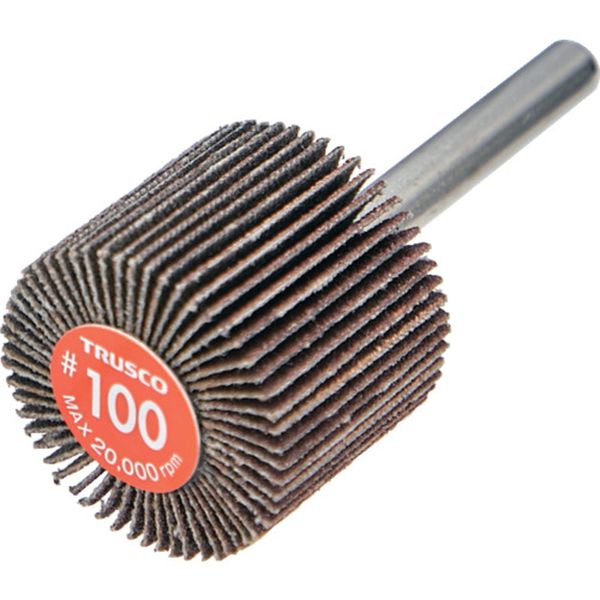 【メーカー在庫あり】 EF3025100 エコノミーフラップホイール 軸径6mm 外径30X幅25X軸長35 ＃100(5個入) EF3025-100 HD店