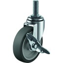 【メーカー在庫あり】 ねじ込み式 自在 キャスター エラストマー 車輪径65mm ストッパー付 ET-S型 ネジ寸法M12×35ピッチ1.75 ET-65ELS...
