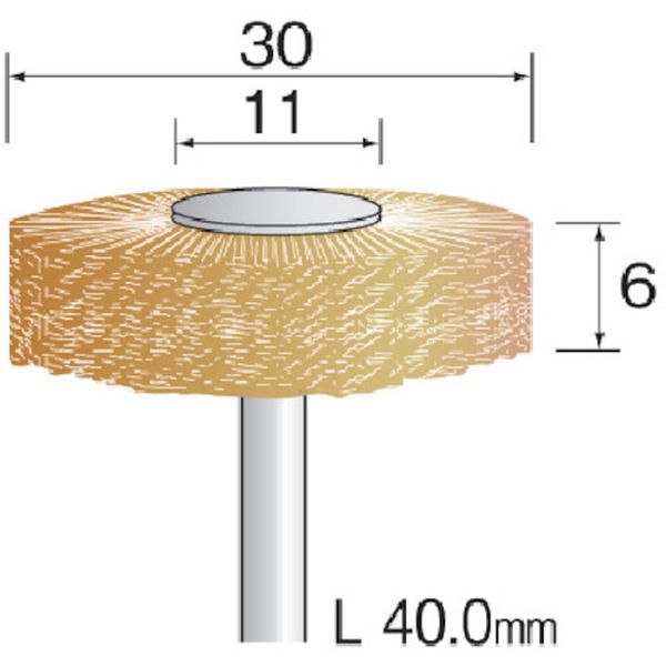 【メーカー在庫あり】 ミニター(株) ミニモ 毛ブラシ ホイール パキン ハード φ30 (3本入) FC1252 HD店