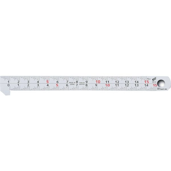 【メーカー在庫あり】 FS15KD 新潟精機(株) SK フック付スケール 快段目盛 15cm 150mm FS-15KD HD店