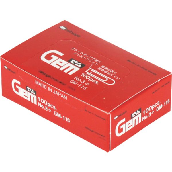 【メーカー在庫あり】 GM115 (株)ミツヤ ミツヤ ゼムクリップ小 100本 GM-115 HD店