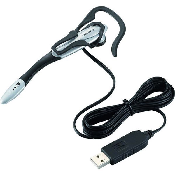 【メーカー在庫あり】 HSEP13USV エレコム(株) エレコム USBヘッドセット 片耳イヤーフックタイプ 1.8m..