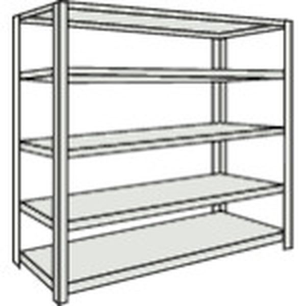 【メーカー在庫あり】 M1.55345 スチールラック M1.5型軽中量棚 860X445XH1500 5段単体 ネオグレー M1-5-5345 HD店