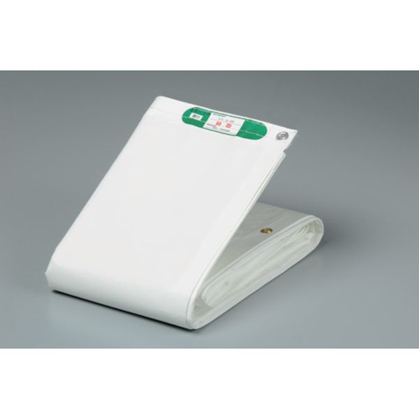 ・塩ビ防炎シートに比べて軽量で強度が強く光透過性に優れた防炎シートです。・消防法適合の防炎物品です。・焼却時においてダイオキシンの発生がありません。・建設工事、塗装工事の保護、防炎シートに。・幅(m)：1.8・長さ(m)：3.6・厚さ(mm)：0.30・ハトメ数(個)：24・ハトメピッチ(cm)：45・引張強度：縦645N/3cm　横639N/3cm・耐久期間：約1年・引裂強度：縦230N、横205N・色：ホワイト・幅(mm)：1800・ハトメピッチ(mm)：450・消防法適合防炎ラベル付き・シート：ポリエチレン(PE)・ハトメ：アルミニウム・周囲ロープ：ポリプロピレン(PP)・生産国 日本・JANコード 4962074703866・質量 1.200kg・コード：166-8642 ・品目：PEBOD1836PEBO-D1836楽天 HD店