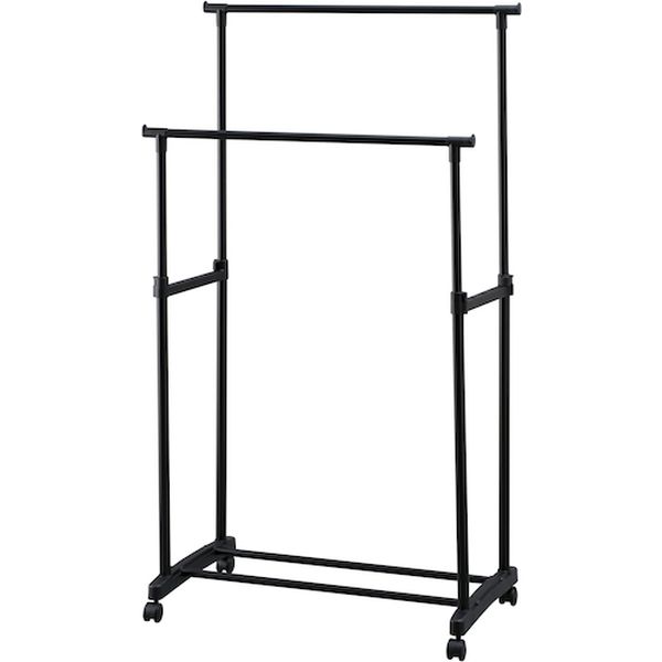 【メーカー在庫あり】 PEE280R アイリスオーヤマ(株) IRIS 100968 パイプハンガー ダブルタイプ ブラック PE-E280R HD店