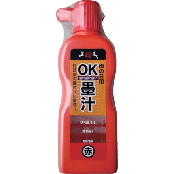 【メーカー在庫あり】 (株)祥碩堂 祥碩堂 雨天用OK墨汁 180ml 赤 S19203 HD店