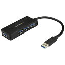 【メーカー在庫あり】 USBハブ/USB 3.0/USB-A - 4x USB-A/ACアダプター付属/ブラック ST4300MINI HD店