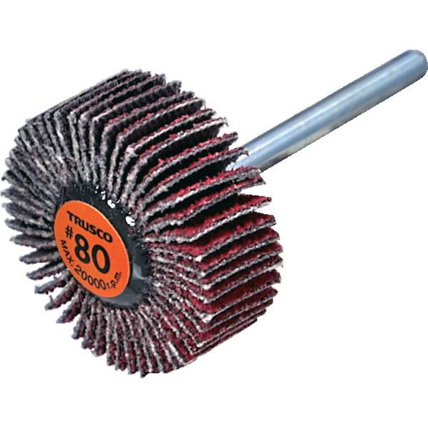 【メーカー在庫あり】 TCF2510CE80 セラミックフラップホイール 軸径3mm ＃80 外径25×幅10×軸長30 (10個入) TCF2510-CE-80 HD店