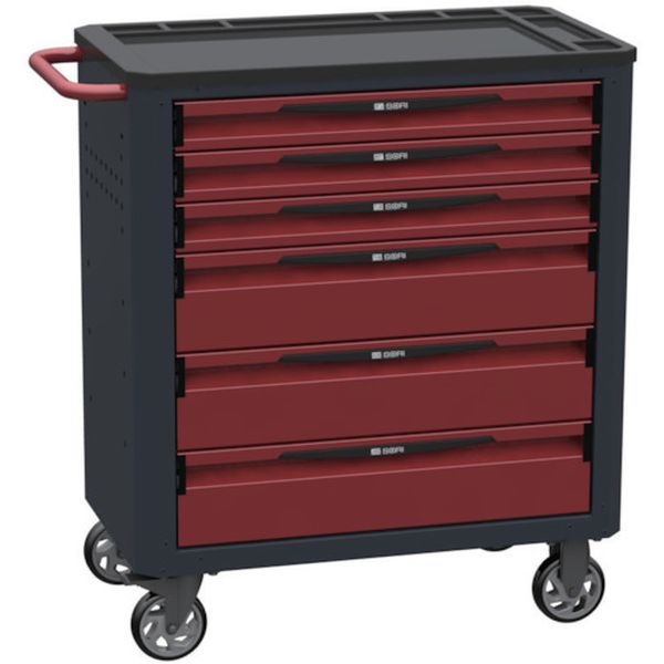 【メーカー在庫あり】 SORI社 SORI キャビネットワゴン 8000 6段 赤 800X450X950 8600R HD店