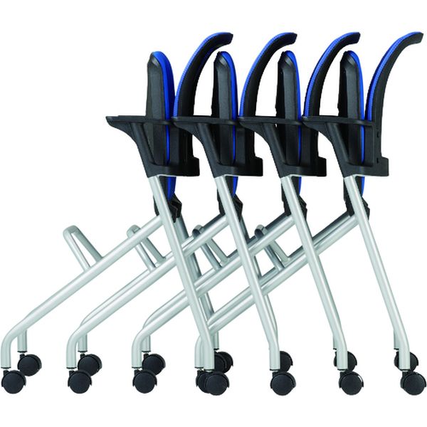 【メーカー在庫あり】 CMCB トラスコ中山(株) TRUSCO コンパクトミーティングチェア ブルー CMC-B HD店 [2]