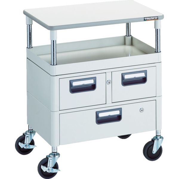 【メーカー在庫あり】 PEW761VWTW ツールワゴン フェニックスワゴン 省音 600X400 H740 引出付 天板付 ホワイト PEW-761VWT-W HD店