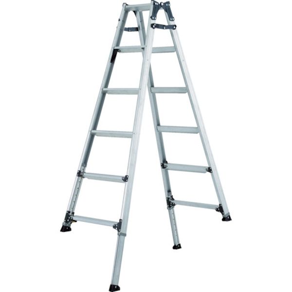Stepladders - 【メーカー在庫あり】 伸縮脚付きはしご兼用脚立(踏ざん幅60mm・各脚441mm伸縮) PRT210FX HD店