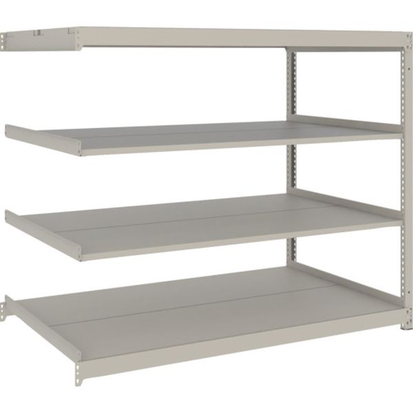 【メーカー在庫あり】 スチールラック 薄型ラック(耐荷重100Kg)1500×595×H1200 4段連結 ネオグレー ネ..