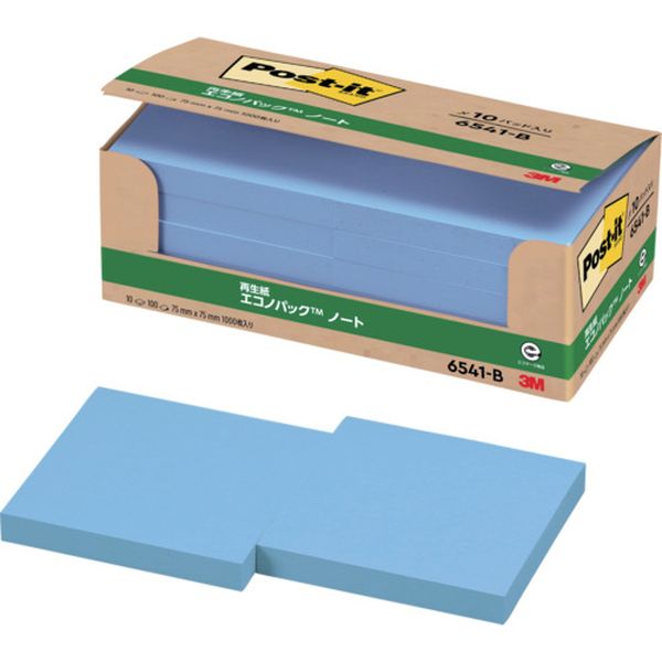 ・古紙100%の再生紙を使用し、環境保全を考え、資源をムダなく利用しています。・オフィスでの買い置きにおすすめのポスト・イット(R)製品です。・色：ブルー・縦(mm)：75・横(mm)：75・パック入数：100枚×10冊・サイズ：縦75mm×横75mm・ポスト・イット75X75mm100枚X10パッドブルー・生産国 アメリカ・JANコード 4519001541307・質量 440g・コード：108-8213 ・品目：6541B6541-B楽天 HD店