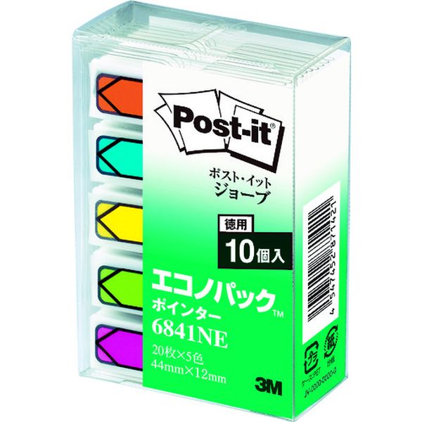 ・丈夫で破れにくい、フィルム素材のポスト・イット［［R上］］ 製品です。・貼ると透明になり下の絵や文字を隠しません。・1枚ずつ取り出せるポップアップ式です。・まとめ買いにおすすめです。・特に注意したい大切な部分のポイントに。・色：オレンジ・アクア・イエロー・ブライトグリーン・ローズ・縦(mm)：44・横(mm)：12・GPNエコ商品ねっと掲載品・基材：ポリエステルフィルム・粘着剤:アクリル系粘着剤・ケース：再生PET・生産国 アメリカ・JANコード 4547452871421・質量 74g・コード：402-7655 ・品目：6841NE6841NE楽天 HD店