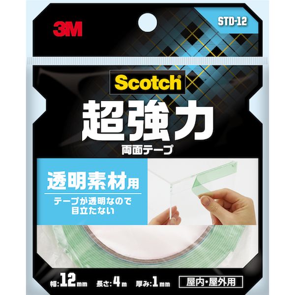 【メーカー在庫あり】 STD12 スリーエム 3M スコッチ 超強力両面テープ 透明素材用 12mm×4m STD-12 HD店