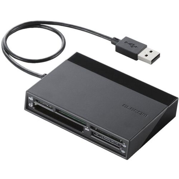【メーカー在庫あり】 MRC24BK エレコム(株) エレコム メモリリーダライタ/USBハブ付/SD＋MS＋CF＋XD/ブラック MR-C24BK HD店