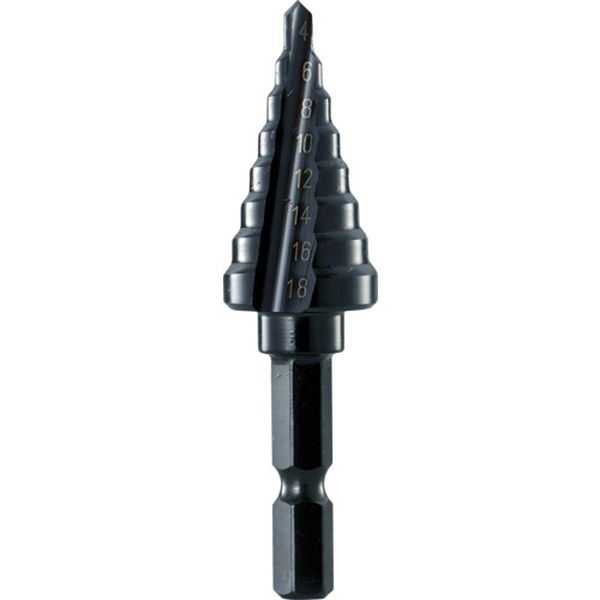 【メーカー在庫あり】 NMS12A トラスコ中山(株) TRUSCO 六角軸ステップドリル 2枚刃黒染め表面処理 4〜..