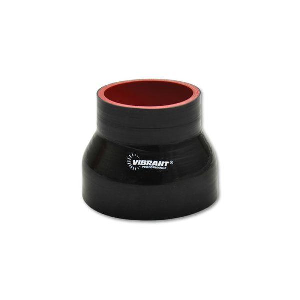  Vibrant 4 Ply reducer クーペr 3in ID x 3.75in ID x 3in Long ブラック vib19737 HD店