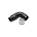 【USA在庫あり】 Vibrant Aluminum 90 Degree One Piece Hose End for PTFE Lined Hose (Siz...