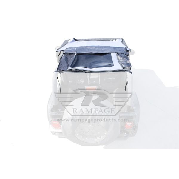 【USA在庫あり】 Rampage 92年-95年 Jeep ラングラー(YJ) Frameless Soft Top Kit - Black Diamond ram109435 HD店