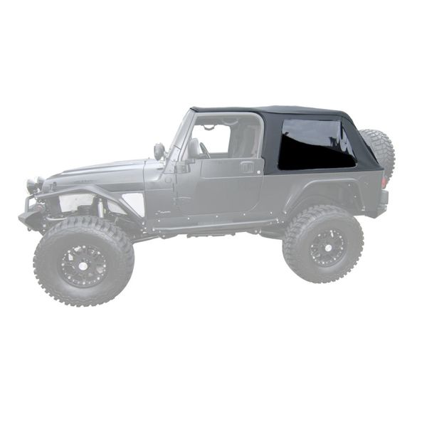【USA在庫あり】 Rampage 2004-2006 Jeep ラングラー(TJ) LJ Unlimited Frameless Soft Top Kit - Black Diamond ram109635 HD店