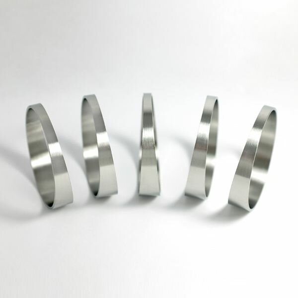 【USA在庫あり】 Stainless Bros 4.0インチ x 1.5D/6インチ CLR Loose Radius 16 Gauge Pie Cut - 5個..