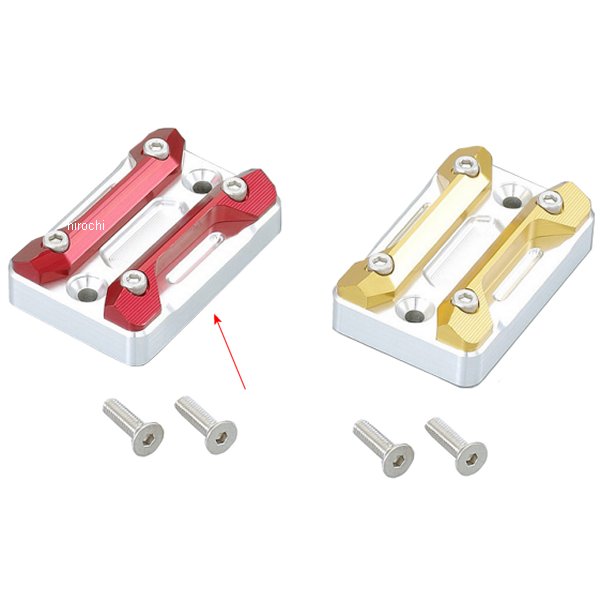 【メーカー在庫あり】 キタコ マスターシリンダーキャップ(タイプ-2) マジェスティS シルバー/レッド 524-0002110 JP店