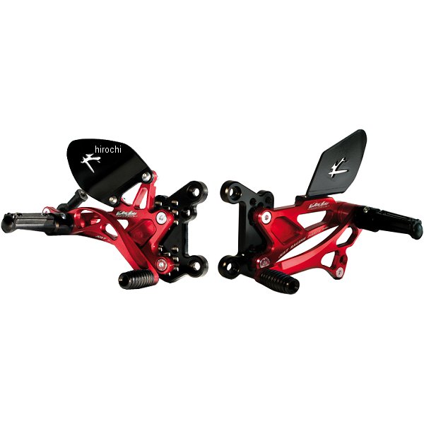 バルターモト Valter Moto バックステップ ストリート ポジション変更可 07年-11年 ストリートトリプル 赤 VMC-PET12 JP店