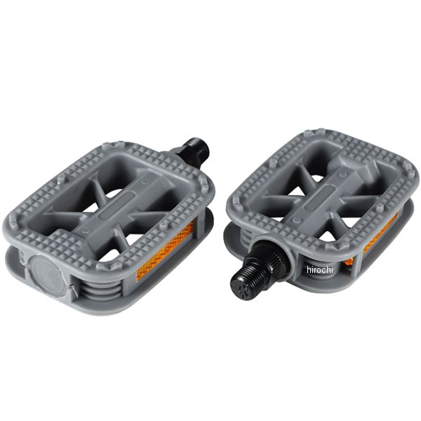 【メーカー在庫あり】 NBS バイクパーツセンター スタンダードペダル 自転車用 左右セット グレー 350108 JP店