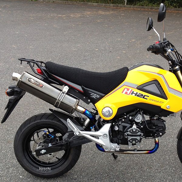 51 cc 〜125 cc  - ノジマエンジニアリング フルエキゾースト DLCチタン 1-1SC 13年-15年 グロム 黒 NT026GTD-CLK JP店