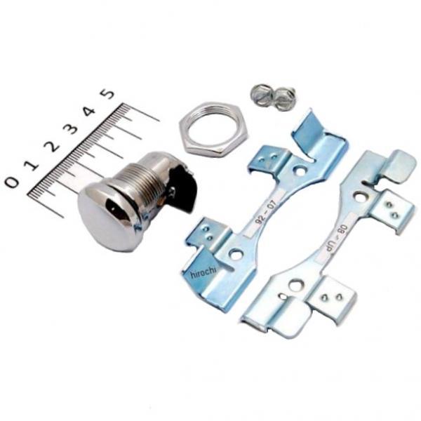 【USA在庫あり】 クリアキン Kuryakyn プッシュボタン フューエルドア ラッチ 92年-20年 FLH、FLT クローム kur1467 JP店