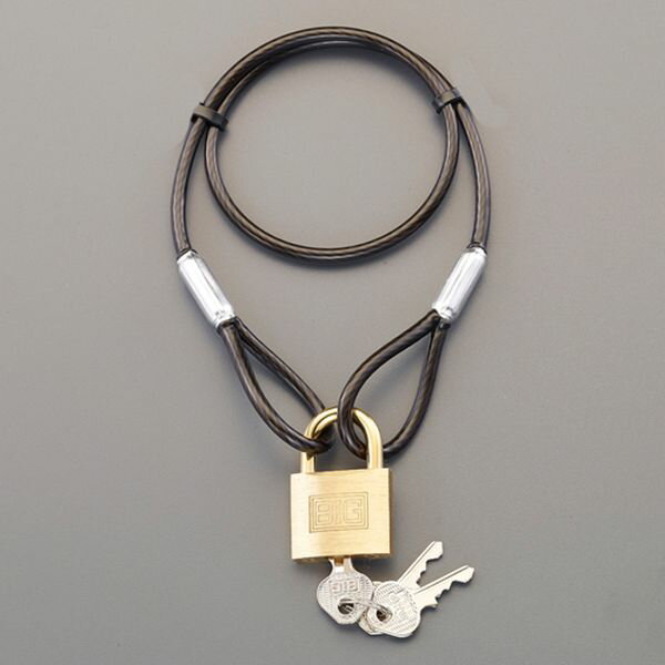 【メーカー在庫あり】 エスコ ESCO φ4.3x1040mm ワイヤーロック(シリンダー錠/同一キー) 000012326438 JP店