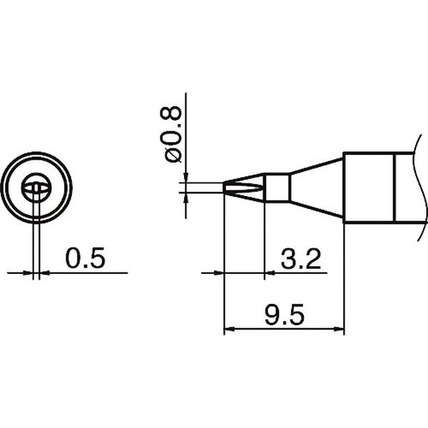 【メーカー在庫あり】 T36D08 白光(株) 白光 こて先 0.8D型 T36-D08 JP店
