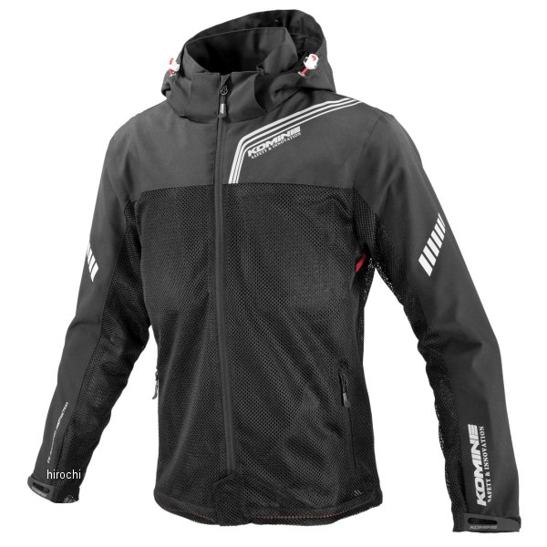 【メーカー在庫あり】 JK-179 コミネ KOMINE 2025年春夏モデル エニグマライト ハーフメッシュパーカ 黒 4XLサイズ 07-179 JP店