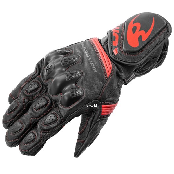 【メーカー在庫あり】 GK-266 コミネ KOMINE 春夏モデル レーシンググローブ 黒/赤 Sサイズ 06-266 JP店