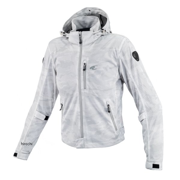 【メーカー在庫あり】 JK-176 コミネ KOMINE 2025年春夏モデル エニグマライト メッシュパーカ シルバー/カモ Lサイズ 07-176 JP店