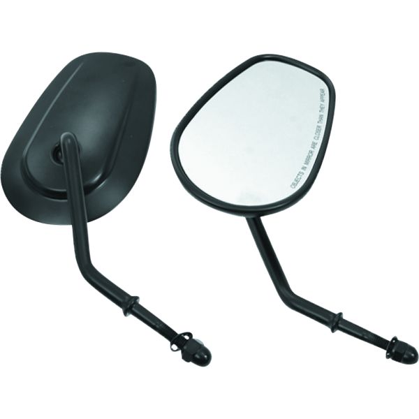  Bikers Choice Black Tapered Short Stem Mirrors Pr bkc482009 JP店