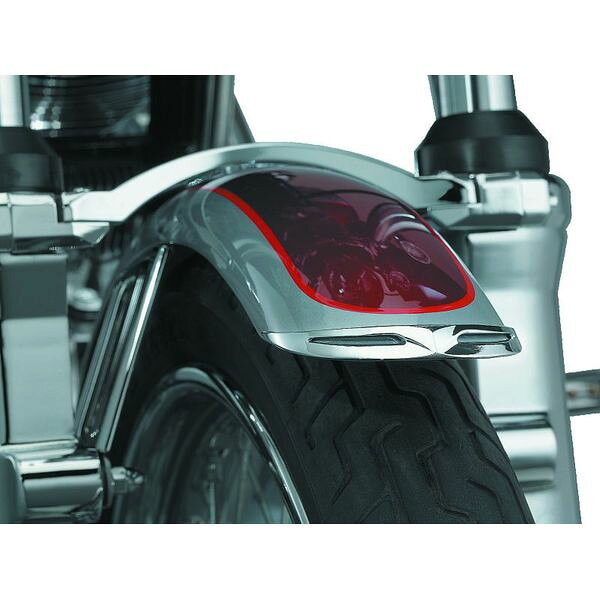  Kuryakyn Fender Tip Front Leading Edge Most Narrow FXST XL Dyna Models Chrome kur9012 JP店