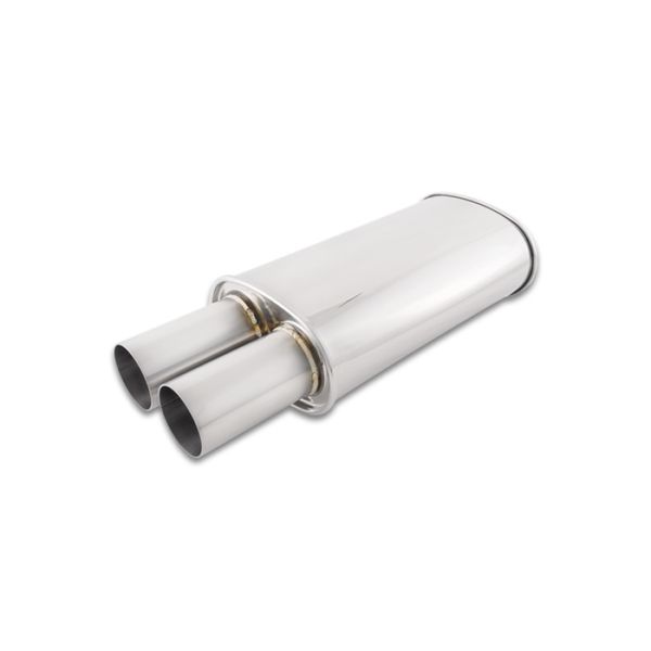  Vibrant Streetpower Oval Muffler w/3.00in Round Straight Cut Tip (2.50in Inlet) vib1094 JP店