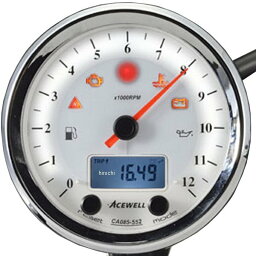 エースウェル ACEWELL 多機能デジタルメーター 15000RPM 白パネル CA085-652-W JP店